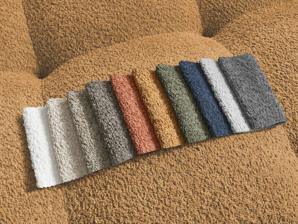 Anakin - Canapé D'Angle Réversible - Tissu Bouclette - 2 Coussins