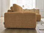 Anakin - Canapé D'Angle Réversible - Tissu Bouclette - 2 Coussins