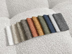 Anakin - Canapé D'Angle Réversible - Tissu Bouclette - 6 Coussins