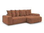 Anakin - Canapé D'Angle Réversible - Tissu Bouclette - 6 Coussins