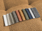 Anakin - Canapé D'Angle Réversible - Tissu Bouclette - 6 Coussins