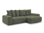 Anakin - Canapé D'Angle Réversible - Tissu Bouclette - 6 Coussins