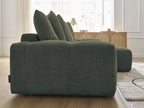 Anakin - Canapé D'Angle Réversible - Tissu Bouclette - 6 Coussins
