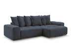 Anakin - Canapé D'Angle Réversible - Tissu Bouclette - 6 Coussins