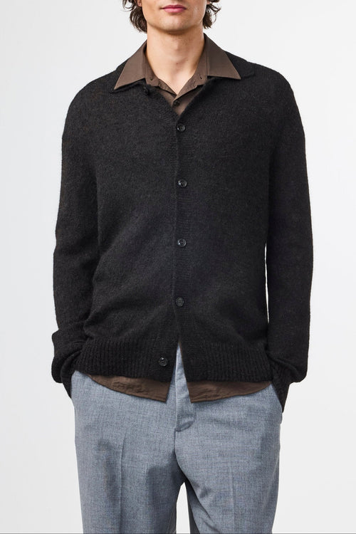 Cárdigan tipo polo Alfie - Negro