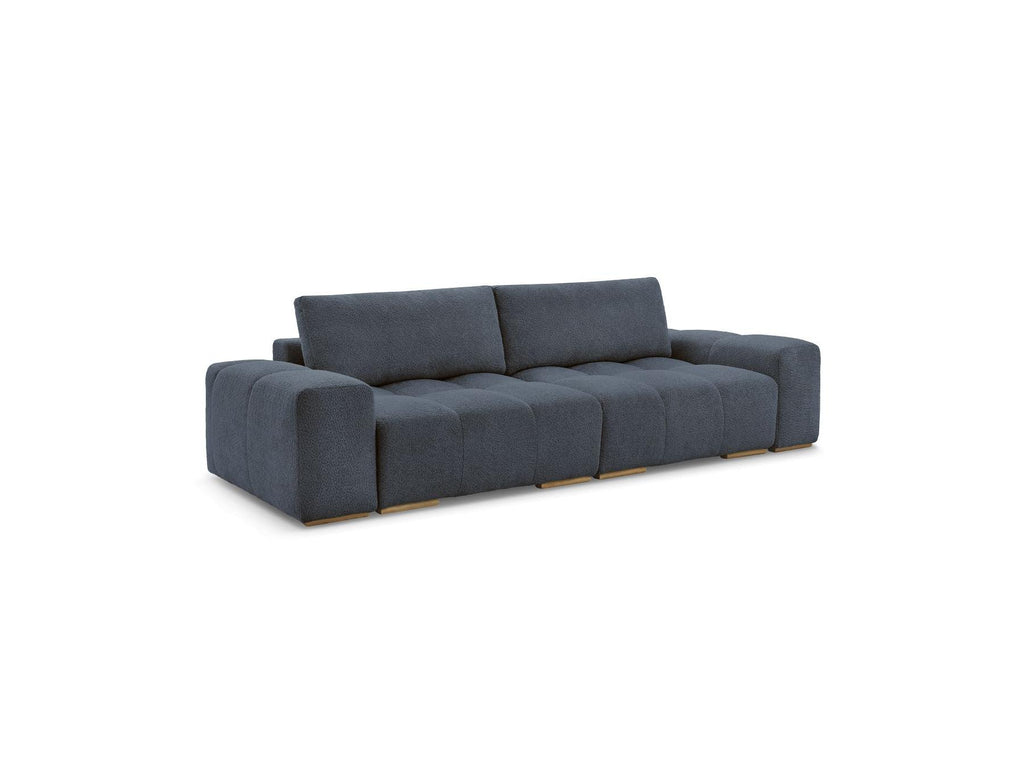 Anakin - Sofá recto convertible con arcón - Tejido bouclé - 2 cojines