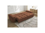 Anakin - Sofá recto cama con arcón - Tejido bouclé - 6 cojines