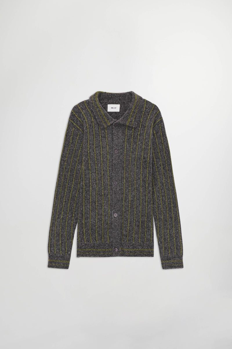 Pull Darren Polo Cardigan - Medium Grey Mel