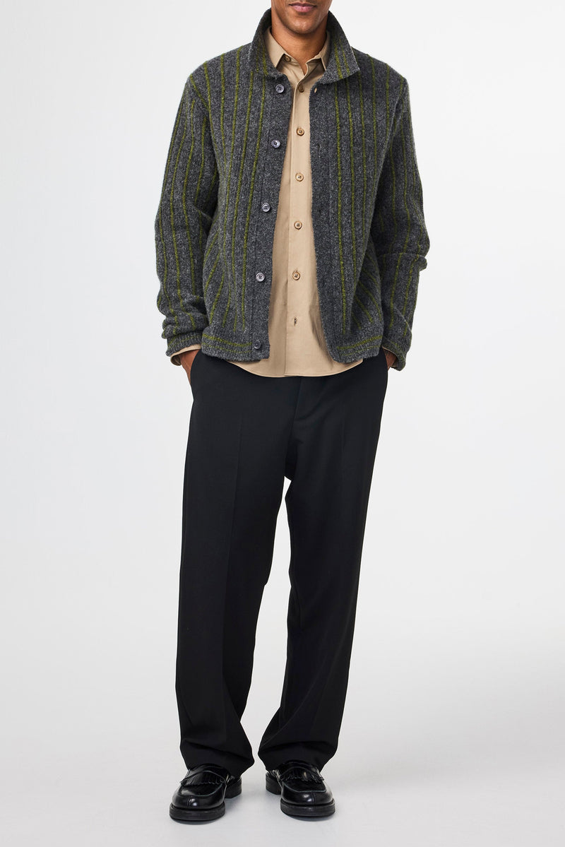 Pull Darren Polo Cardigan - Medium Grey Mel