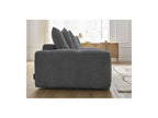Anakin - Sofá recto cama con arcón - Tejido bouclé - 6 cojines
