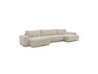 Anakin - Convertible Panoramic Sofa with Storage - Bouclé Fabric - 3 Cushions
