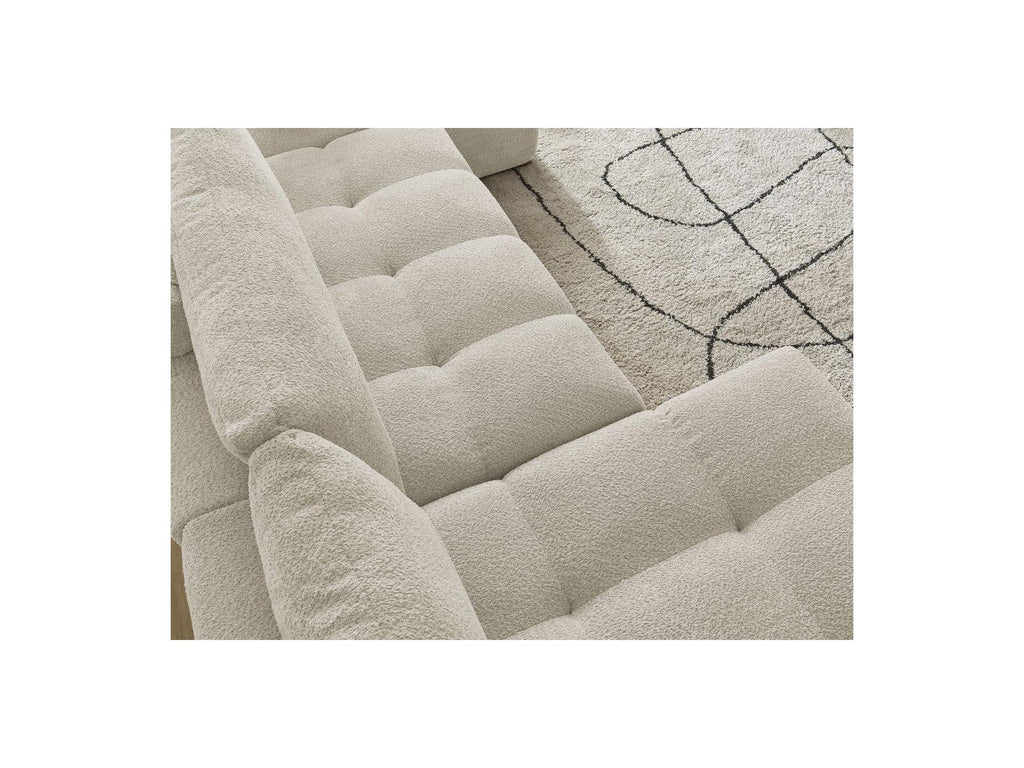 Anakin - Convertible Panoramic Sofa with Storage - Bouclé Fabric - 3 Cushions