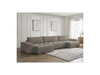 Anakin - Convertible Panoramic Sofa with Storage - Bouclé Fabric - 3 Cushions