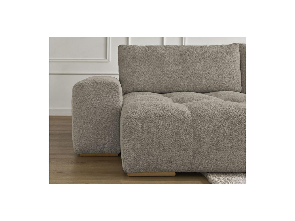 Anakin - Convertible Panoramic Sofa with Storage - Bouclé Fabric - 3 Cushions
