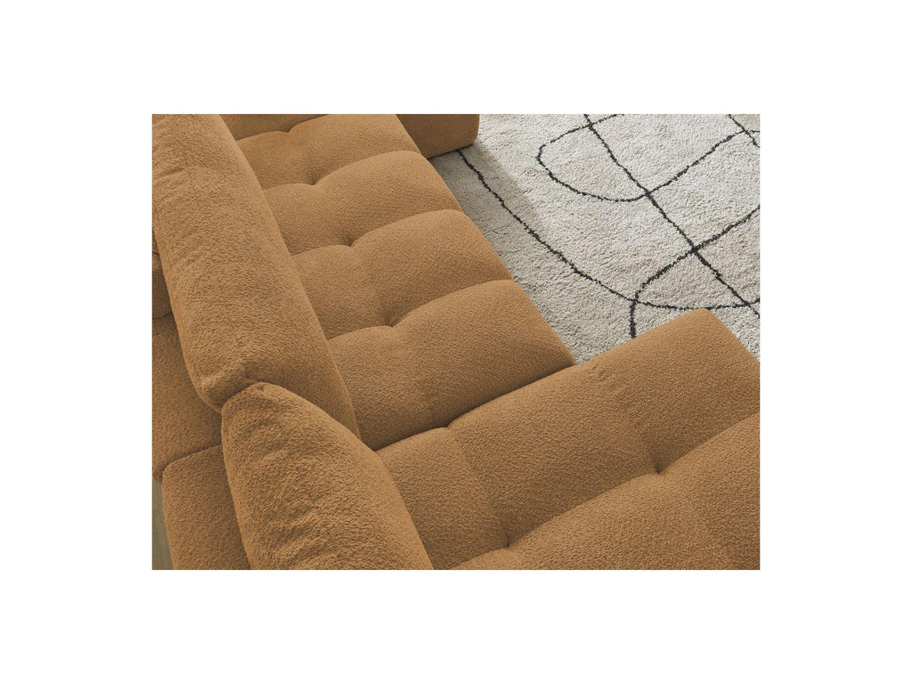 Anakin - Convertible Panoramic Sofa with Storage - Bouclé Fabric - 3 Cushions