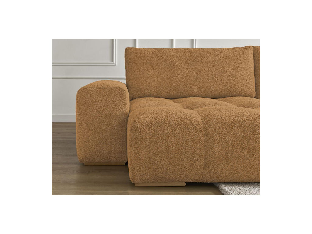 Anakin - Convertible Panoramic Sofa with Storage - Bouclé Fabric - 3 Cushions