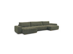Anakin - Convertible Panoramic Sofa with Storage - Bouclé Fabric - 3 Cushions