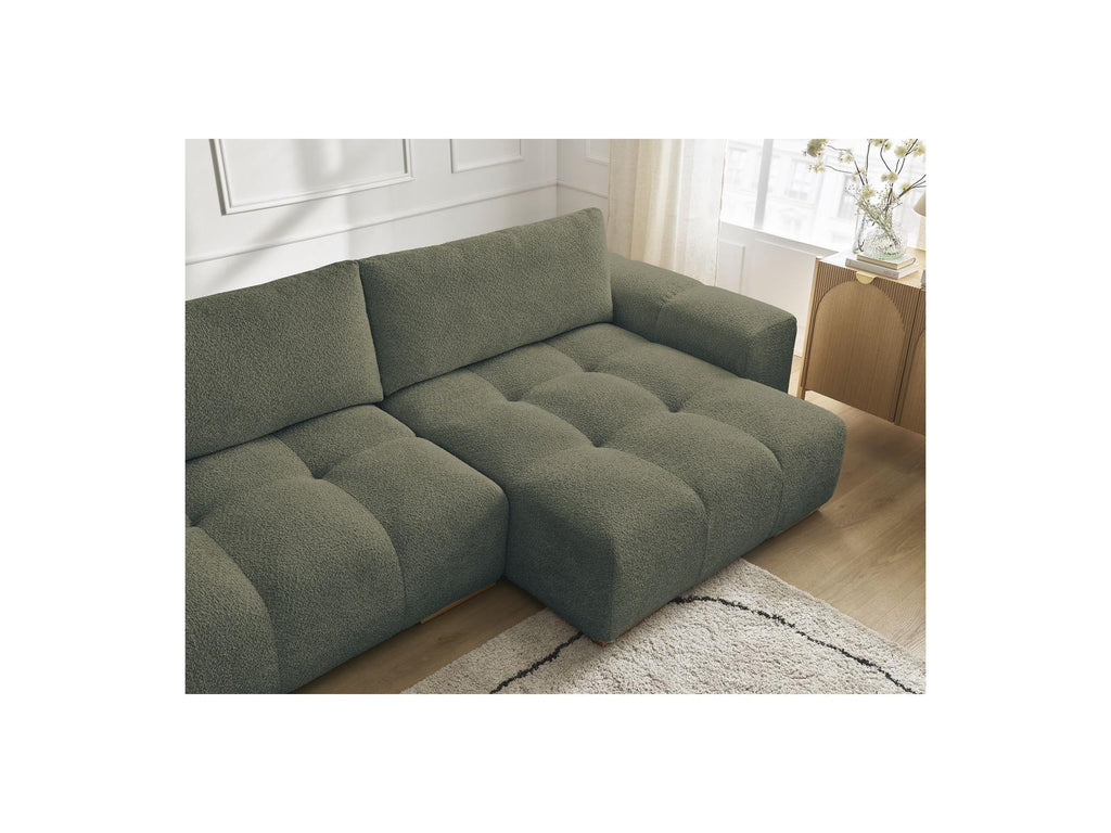 Anakin - Convertible Panoramic Sofa with Storage - Bouclé Fabric - 3 Cushions