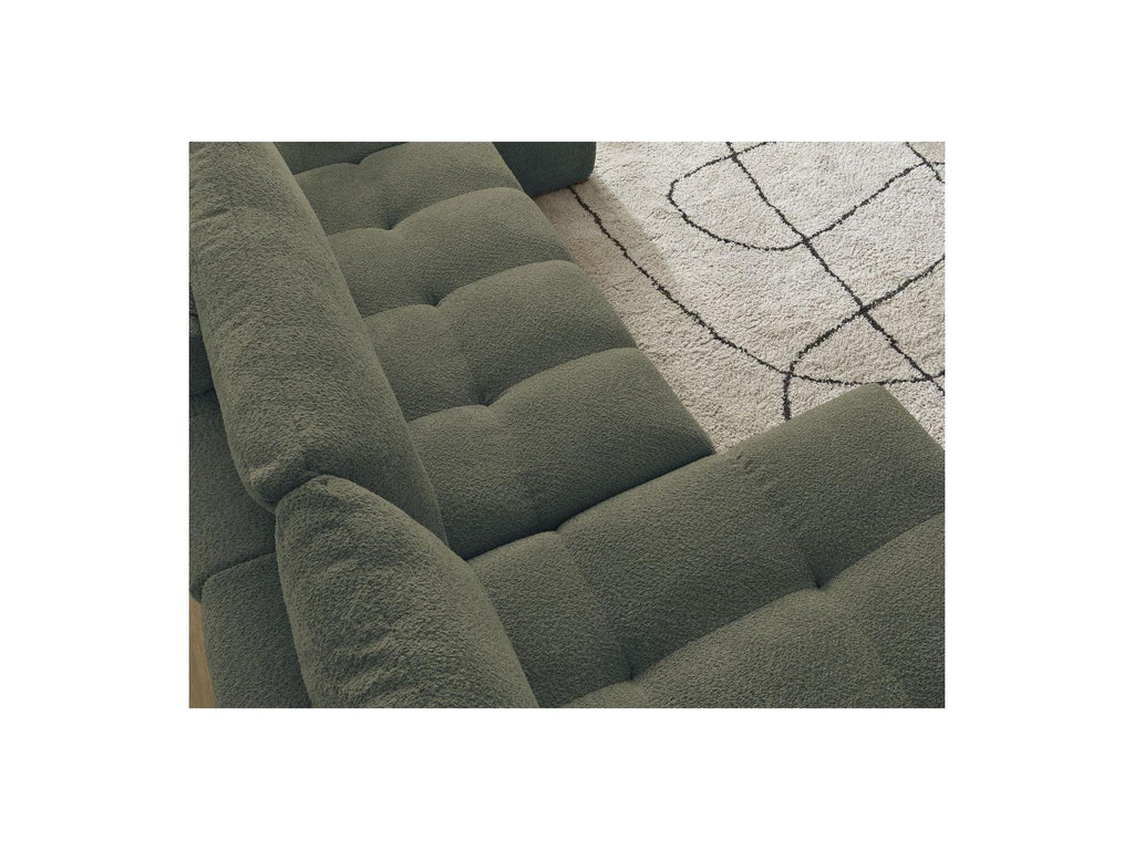 Anakin - Convertible Panoramic Sofa with Storage - Bouclé Fabric - 3 Cushions
