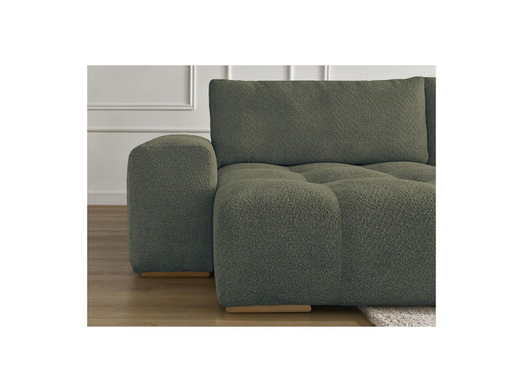 Anakin - Convertible Panoramic Sofa with Storage - Bouclé Fabric - 3 Cushions