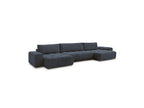 Anakin - Convertible Panoramic Sofa with Storage - Bouclé Fabric - 3 Cushions