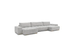 Anakin - Convertible Panoramic Sofa with Storage - Bouclé Fabric - 3 Cushions