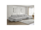 Anakin - Convertible Panoramic Sofa with Storage - Bouclé Fabric - 3 Cushions