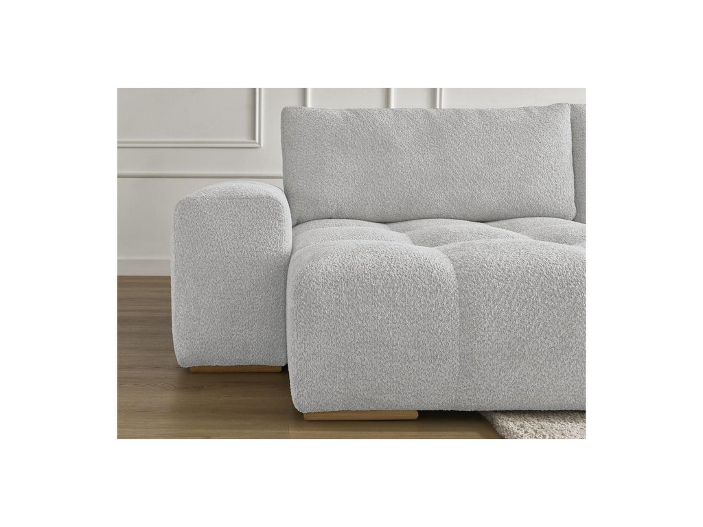 Anakin - Convertible Panoramic Sofa with Storage - Bouclé Fabric - 3 Cushions