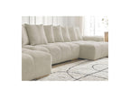 Anakin - Panoramic Convertible Sofa with Storage - Bouclé Fabric - 10 Cushions