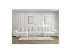 Anakin - Panoramic Convertible Sofa with Storage - Bouclé Fabric - 10 Cushions