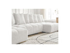 Anakin - Panoramic Convertible Sofa with Storage - Bouclé Fabric - 10 Cushions