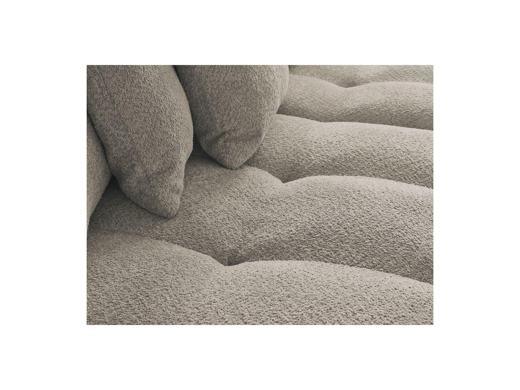 Anakin - Panoramic Convertible Sofa with Storage - Bouclé Fabric - 10 Cushions