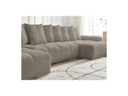 Anakin - Panoramic Convertible Sofa with Storage - Bouclé Fabric - 10 Cushions