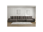 Anakin - Panoramic Convertible Sofa with Storage - Bouclé Fabric - 10 Cushions