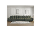 Anakin - Panoramic Convertible Sofa with Storage - Bouclé Fabric - 10 Cushions