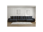 Anakin - Panoramic Convertible Sofa with Storage - Bouclé Fabric - 10 Cushions
