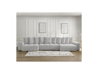 Anakin - Panoramic Convertible Sofa with Storage - Bouclé Fabric - 10 Cushions
