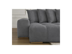 Anakin - Panoramic Convertible Sofa with Storage - Bouclé Fabric - 10 Cushions