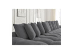 Anakin - Panoramic Convertible Sofa with Storage - Bouclé Fabric - 10 Cushions
