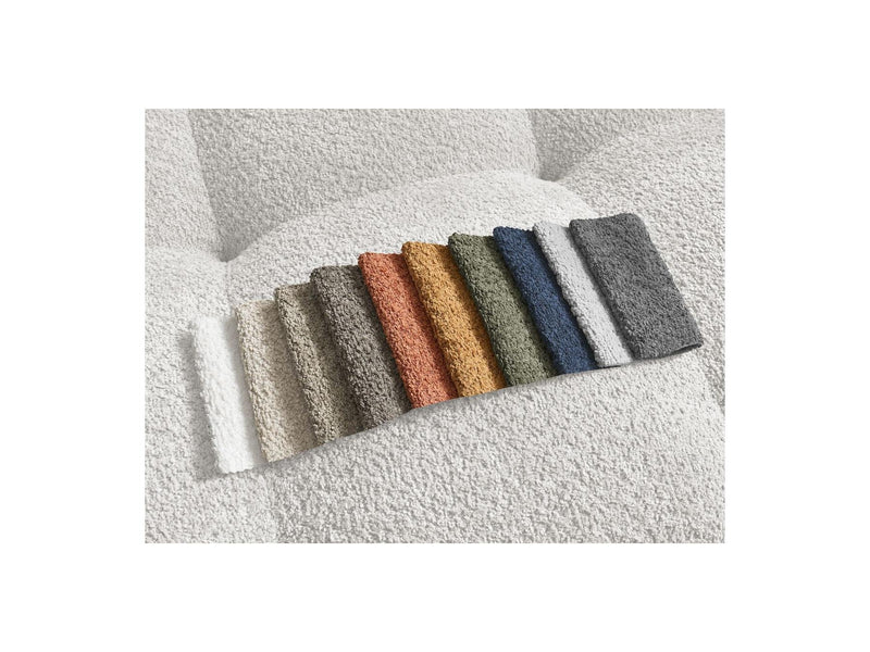 Canapé D'Angle Convertible Réversible Coffre - Anakin - Tissu Bouclette - 2 Coussins