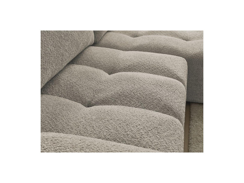 Canapé D'Angle Convertible Réversible Coffre - Anakin - Tissu Bouclette - 2 Coussins