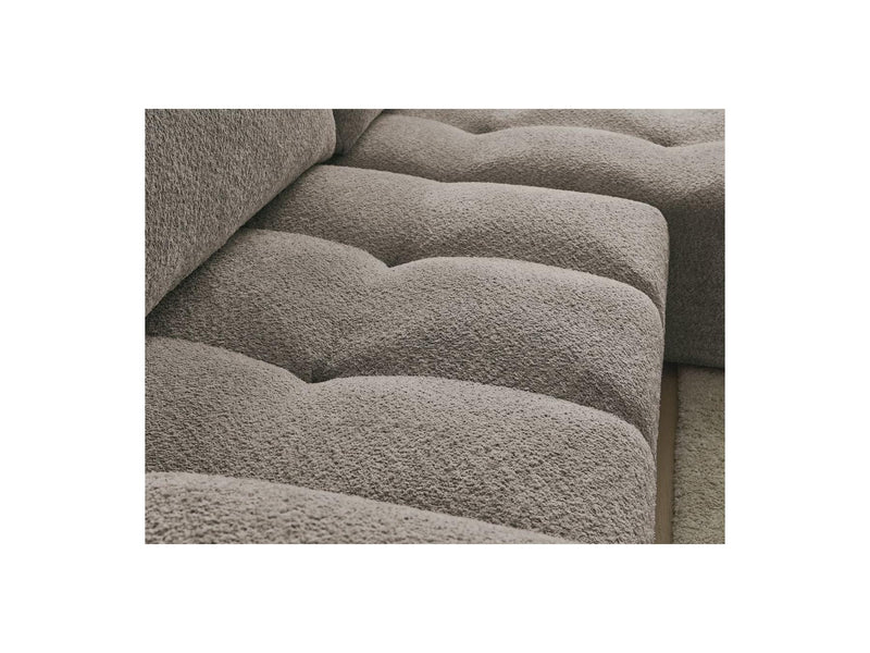 Canapé D'Angle Convertible Réversible Coffre - Anakin - Tissu Bouclette - 2 Coussins