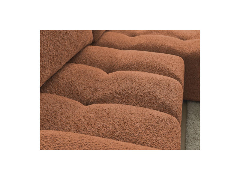 Canapé D'Angle Convertible Réversible Coffre - Anakin - Tissu Bouclette - 2 Coussins