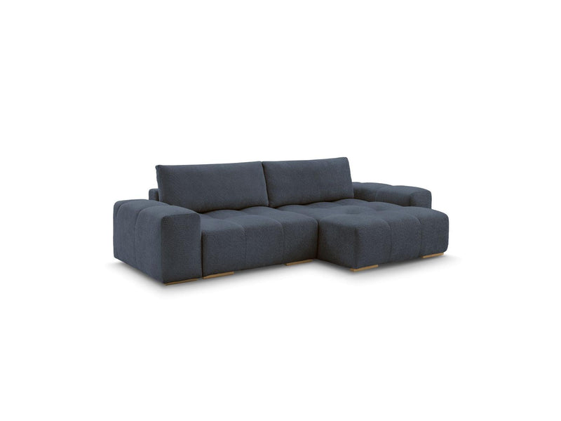 Canapé D'Angle Convertible Réversible Coffre - Anakin - Tissu Bouclette - 2 Coussins
