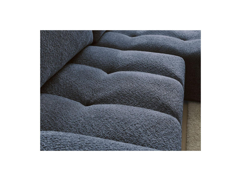 Canapé D'Angle Convertible Réversible Coffre - Anakin - Tissu Bouclette - 2 Coussins