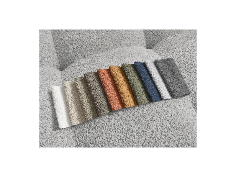 Canapé D'Angle Convertible Réversible Coffre - Anakin - Tissu Bouclette - 2 Coussins