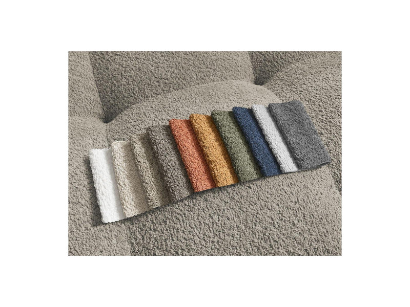 Canapé D'Angle Convertible Réversible Coffre - Anakin - Tissu Bouclette - 6 Coussins