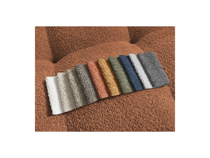 Canapé D'Angle Convertible Réversible Coffre - Anakin - Tissu Bouclette - 6 Coussins