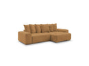 Canapé D'Angle Convertible Réversible Coffre - Anakin - Tissu Bouclette - 6 Coussins