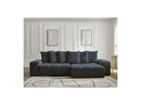 Canapé D'Angle Convertible Réversible Coffre - Anakin - Tissu Bouclette - 6 Coussins